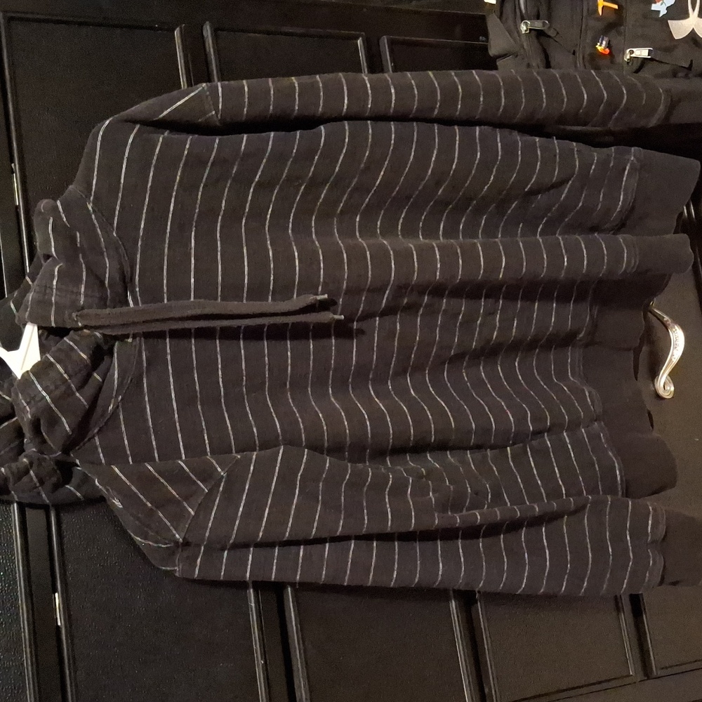 Mens American Eagle Striped Hoodie Pullover